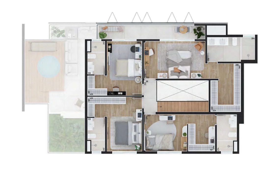 Cobertura Duplex - Pavimento Superior