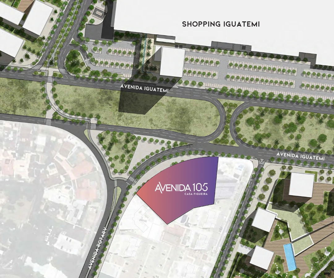 Localização Avenida 105 - Frente Shopping Iguatemi